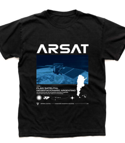 Remera negra ARSAT