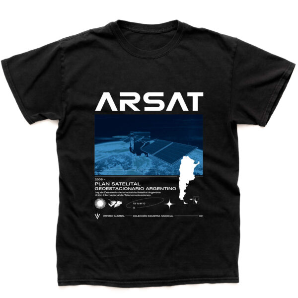 Remera negra ARSAT