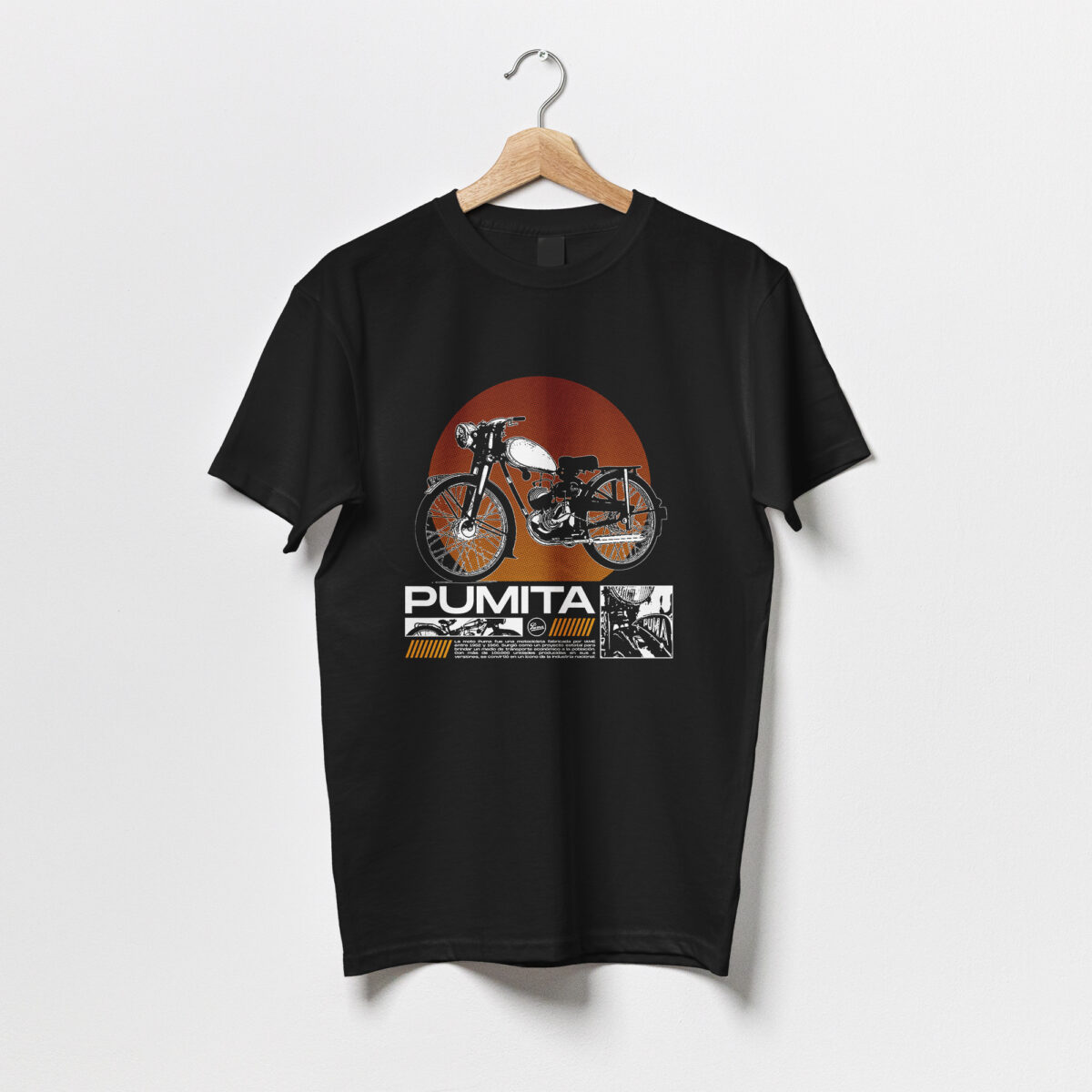Remera Moto Puma negra